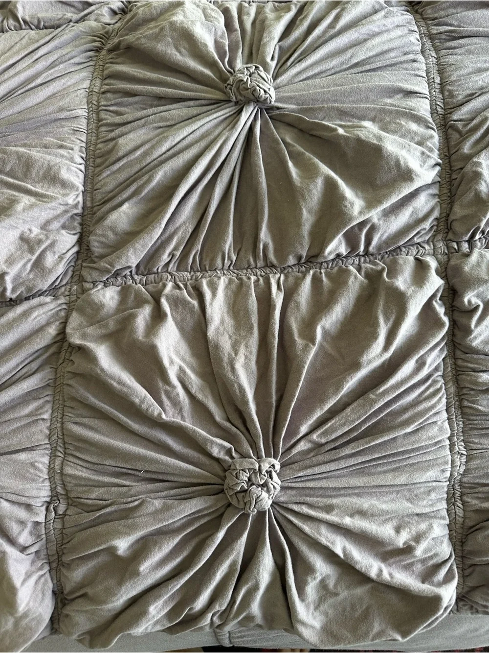 Anthropologie Organic Rosette Jersey Quilt by Lazybones